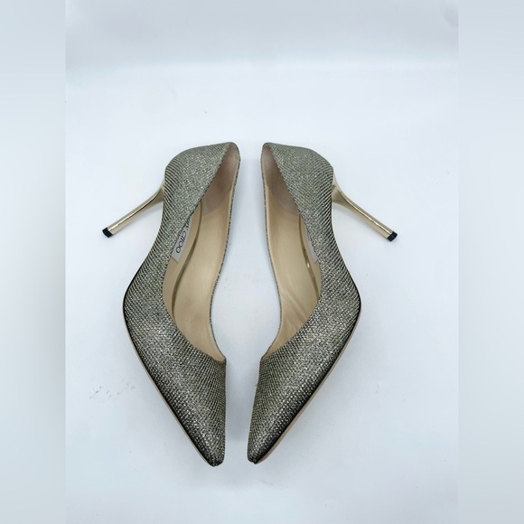 Jimmy Choo Gold Glitter Romy 100mm pumps EU41 - Picture 10 of 11
